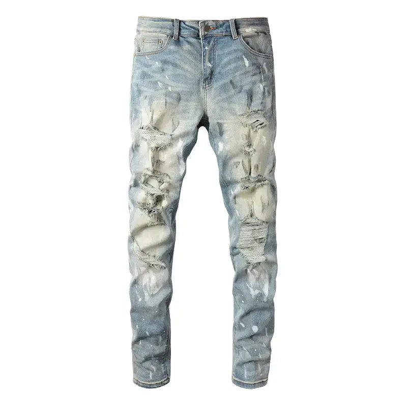 DENIMRIX Ripped Patchwork Jeans